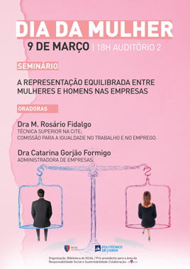 Seminário "A representação equilibrada entre mulheres e homens nas empresas"